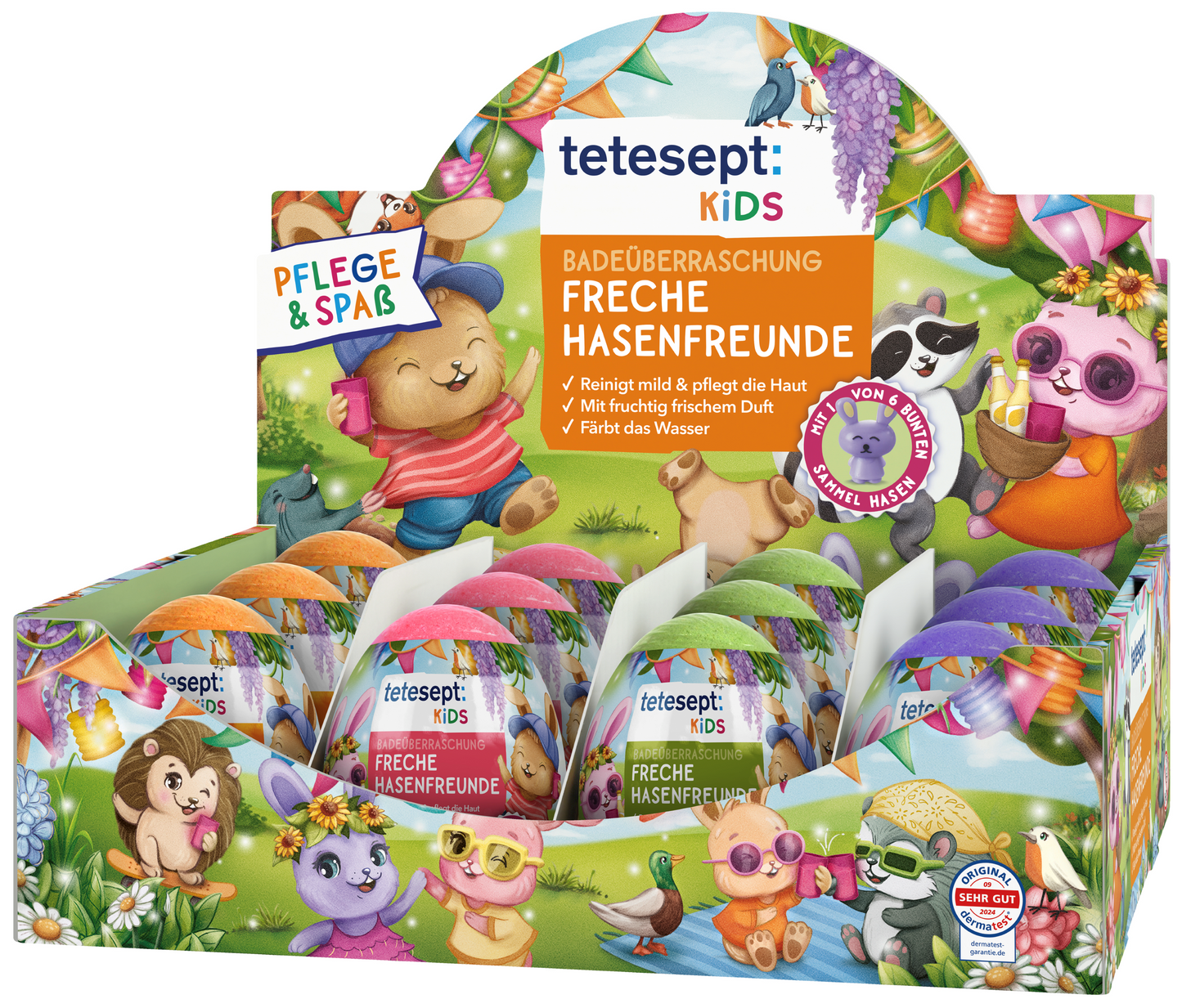 Badeüberraschung Freche Hasenfreunde