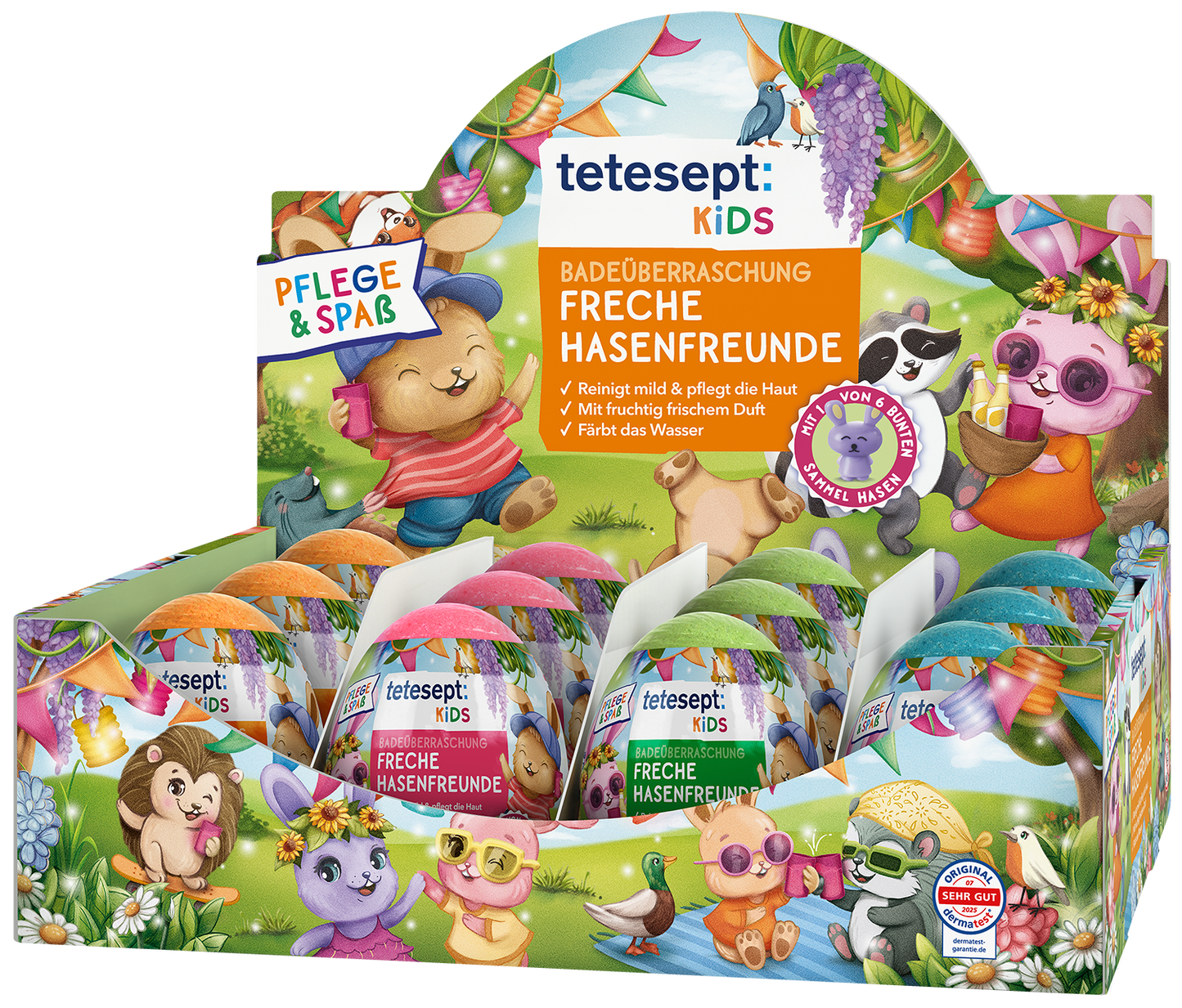 Badeüberraschung Freche Hasenfreunde