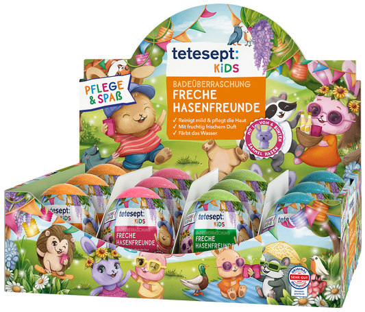 Badeüberraschung Freche Hasenfreunde