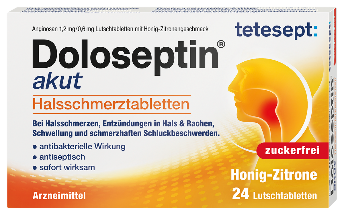 Doloseptin® akut Halsschmerztabletten Honig-Zitrone