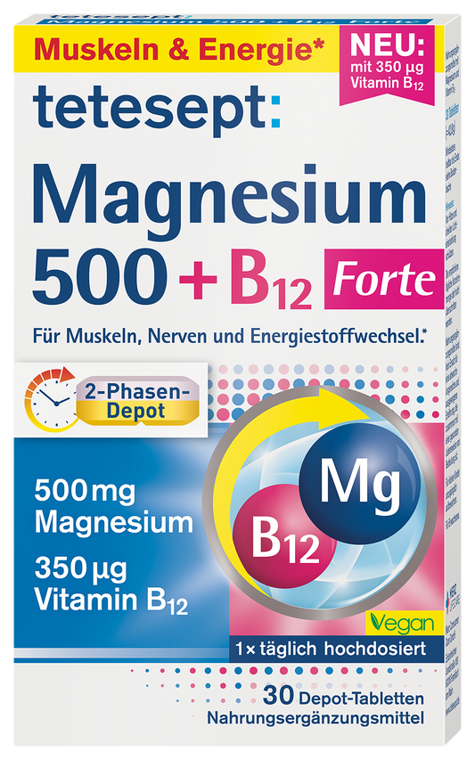 Magnesium 500 + B12 2-Phasen-Depot