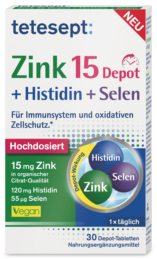 Zink 15 Depot + Histidin + Selen