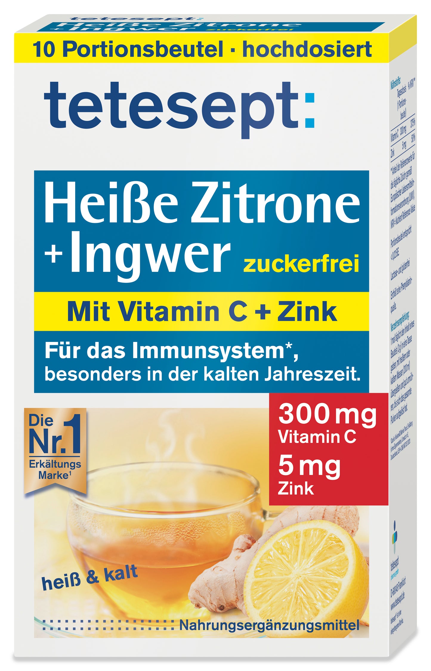 Heiße Zitrone mit Ingwer zuckerfrei