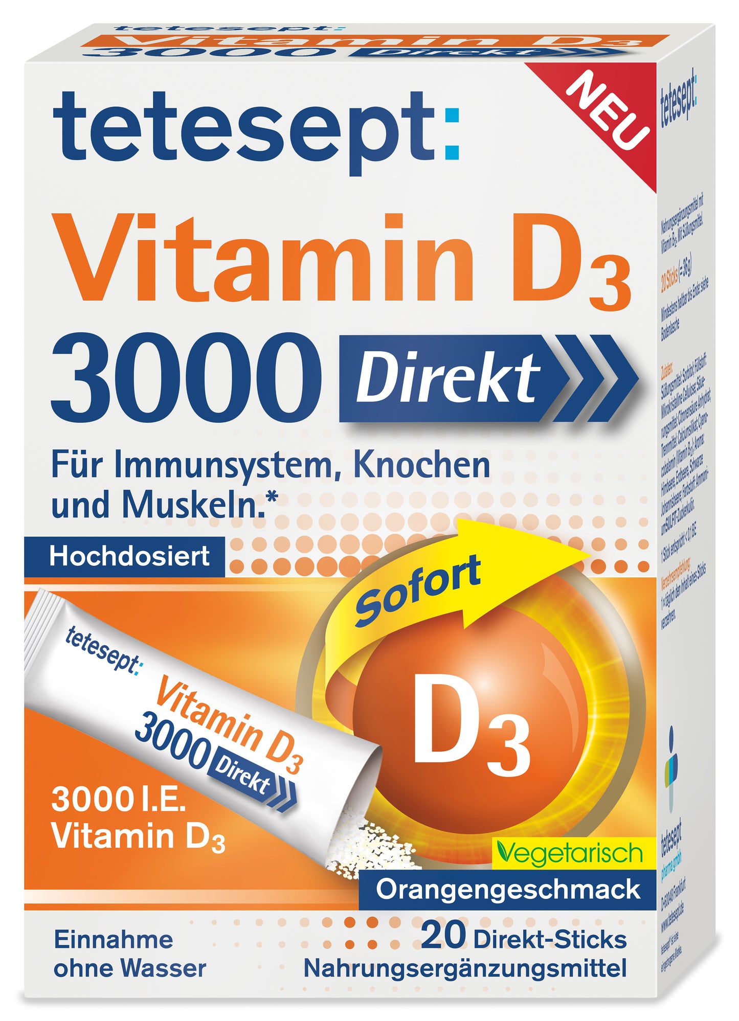 Vitamin D3 3000 Direkt Sticks