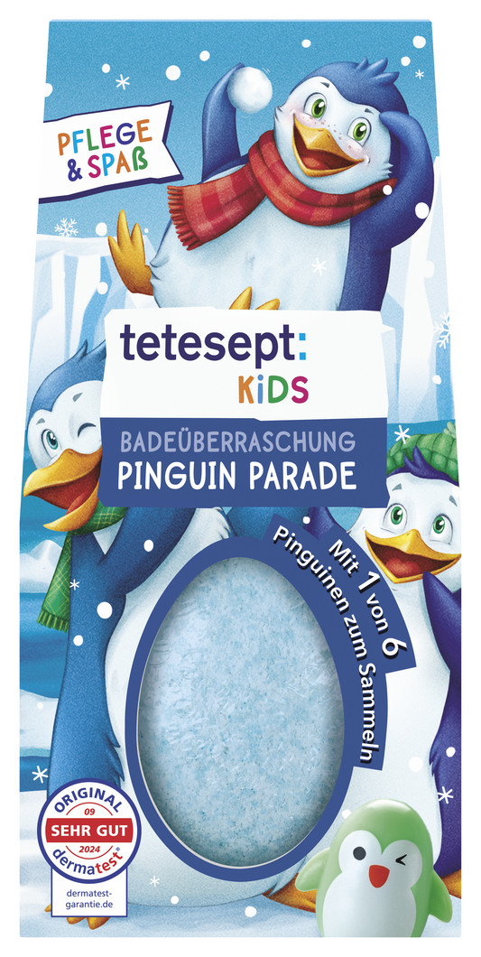 Badeüberraschung Pinguin Parade