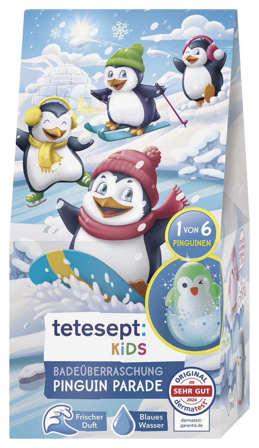 Badeüberraschung Pinguin Parade