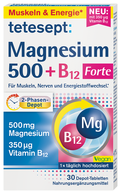 Magnesium 500 + B12 2-Phasen-Depot